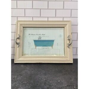 Bathroom Decoration Framed Roman Porcelain Design Bathtub.16” x 12.25”